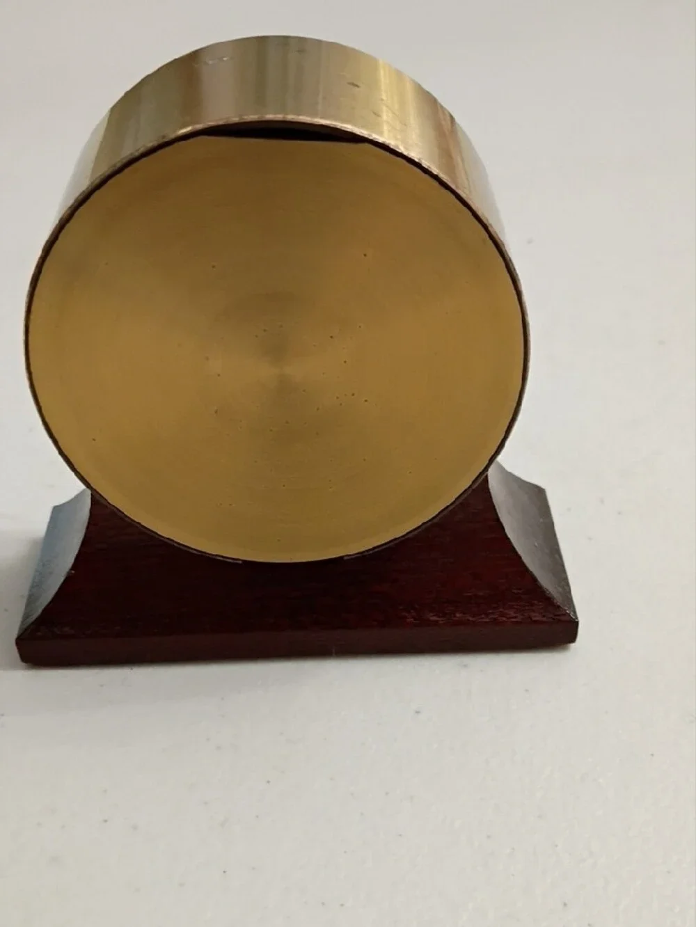 Barigo Gold-Trim Weather Desk Instrument with White Dial